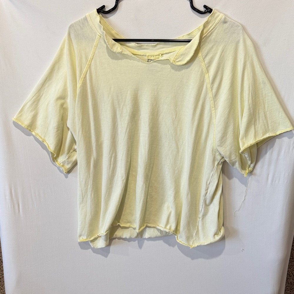 Vintage Light Yellow Short Sleeve Tee